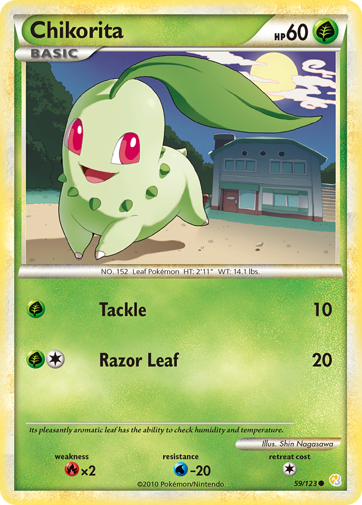 Chikorita (59/123) [HeartGold & SoulSilver: Base Set] | Total Play