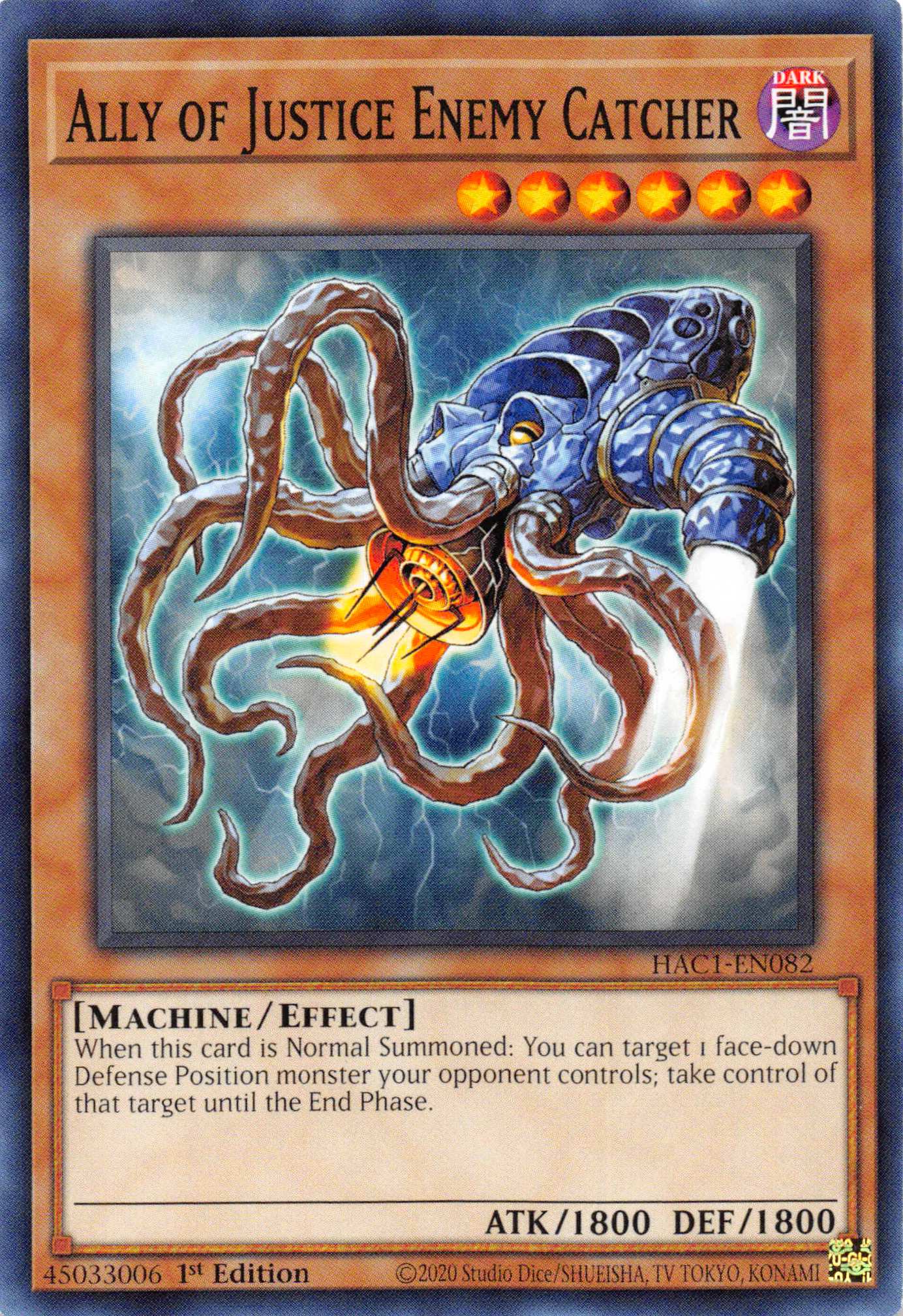 Ally of Justice Enemy Catcher [HAC1-EN082] Common | Total Play