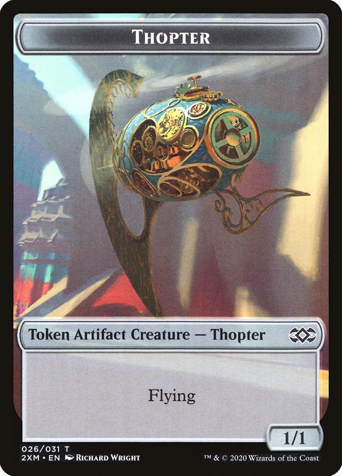 Myr (024) // Thopter (026) Double-Sided Token [Double Masters Tokens] | Total Play