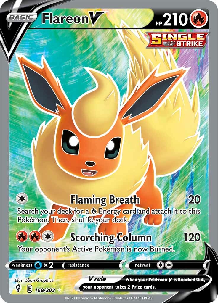 Flareon V (169/203) [Sword & Shield: Evolving Skies] | Total Play