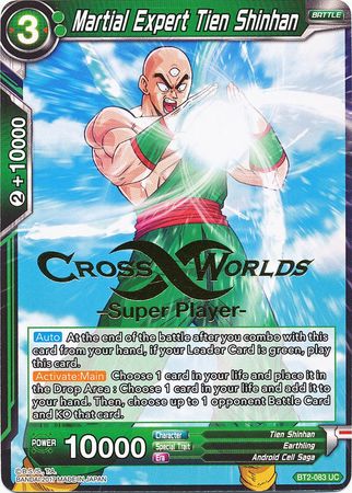 Martial Expert Tien Shinhan (Super Player Stamped) (BT2-083) [Tournament Promotion Cards] | Total Play