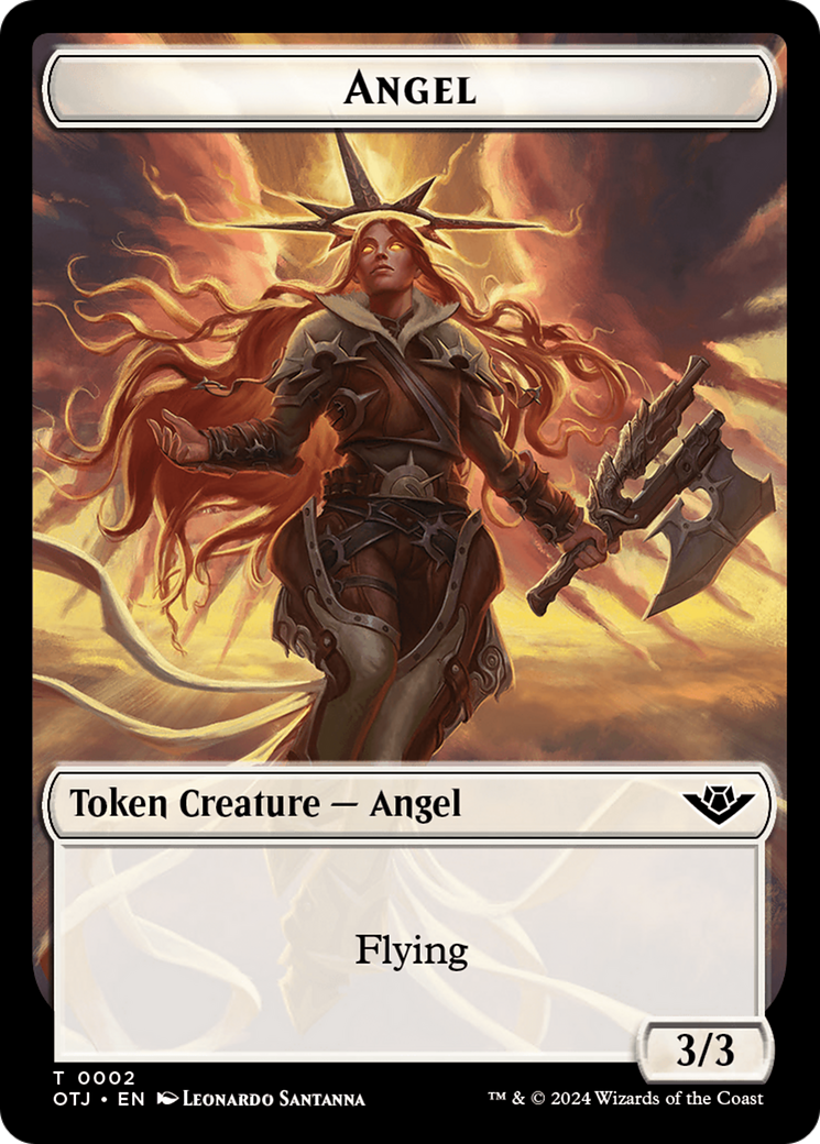 Angel // Plot Double-Sided Token [Outlaws of Thunder Junction Tokens] | Total Play