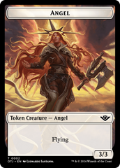 Mercenary // Angel Double-Sided Token [Outlaws of Thunder Junction Tokens] | Total Play