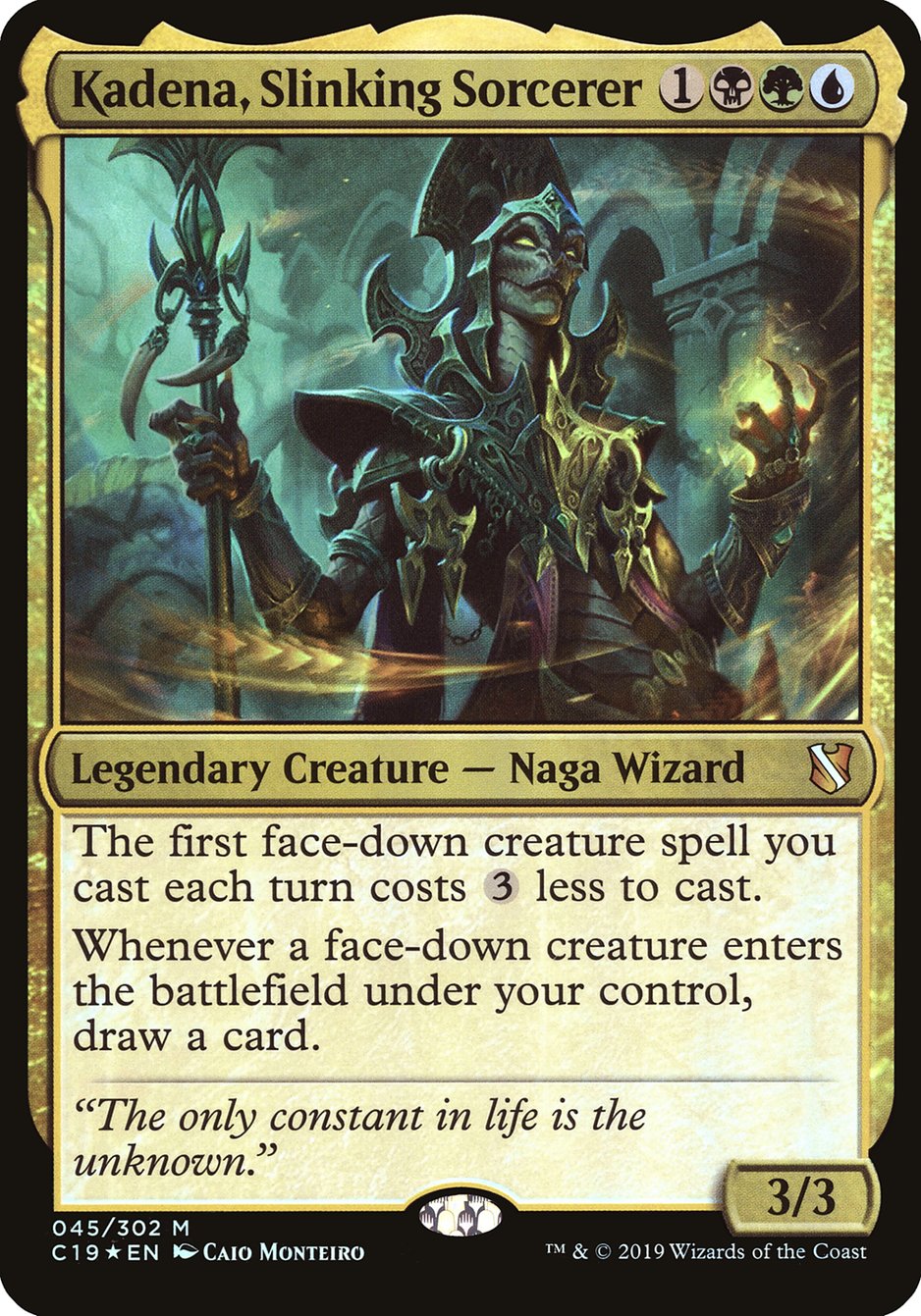 Kadena, Slinking Sorcerer (Oversized) [Commander 2019 Oversized] | Total Play
