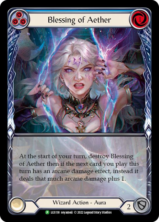 Blessing of Aether (Blue) [LGS118] (Promo)  Rainbow Foil | Total Play