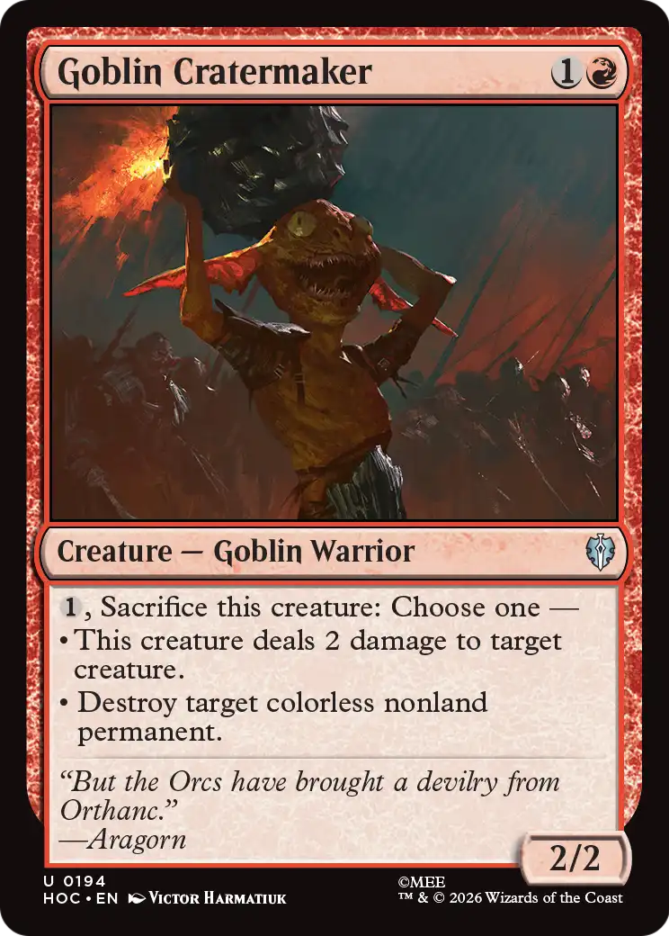 Goblin Cratermaker [The Hobbit: Eternal-Legal] | Total Play