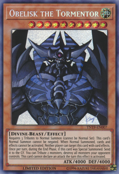 Obelisk the Tormentor [TN19-EN007] Prismatic Secret Rare | Total Play