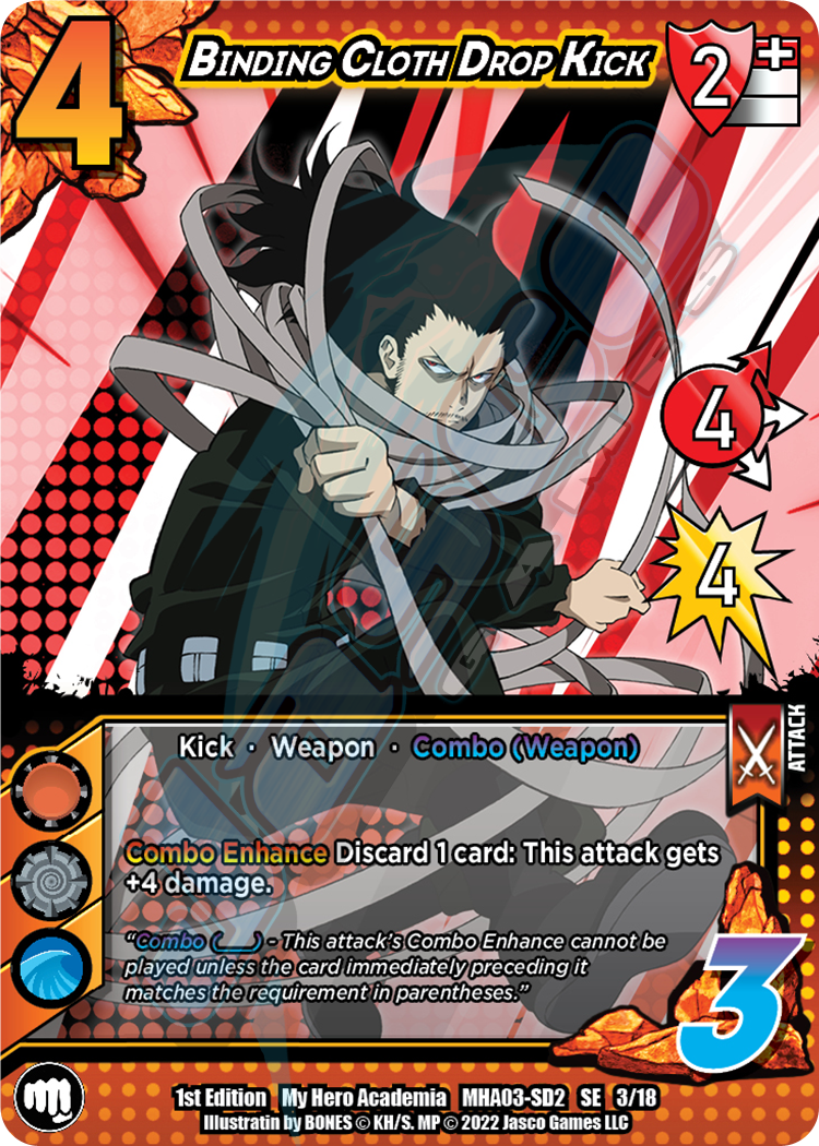 Binding Cloth Drop Kick [Eraser Head Clash Deck] | Total Play