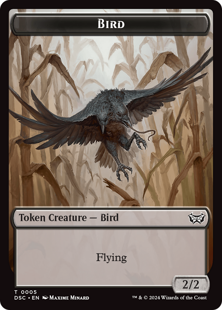 Elemental // Bird Double-Sided Token [Duskmourn: House of Horror Commander Tokens] | Total Play