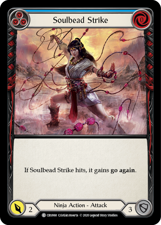 Soulbead Strike (Blue) [CRU068] (Crucible of War)  1st Edition Rainbow Foil | Total Play