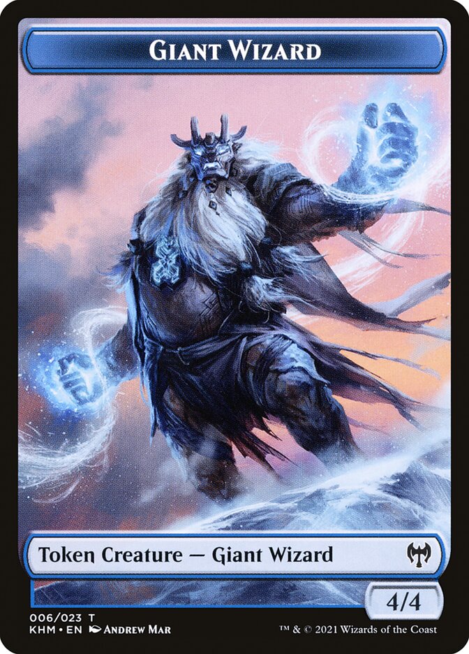 Dwarf Berserker // Giant Wizard Double-Sided Token [Kaldheim Tokens] | Total Play