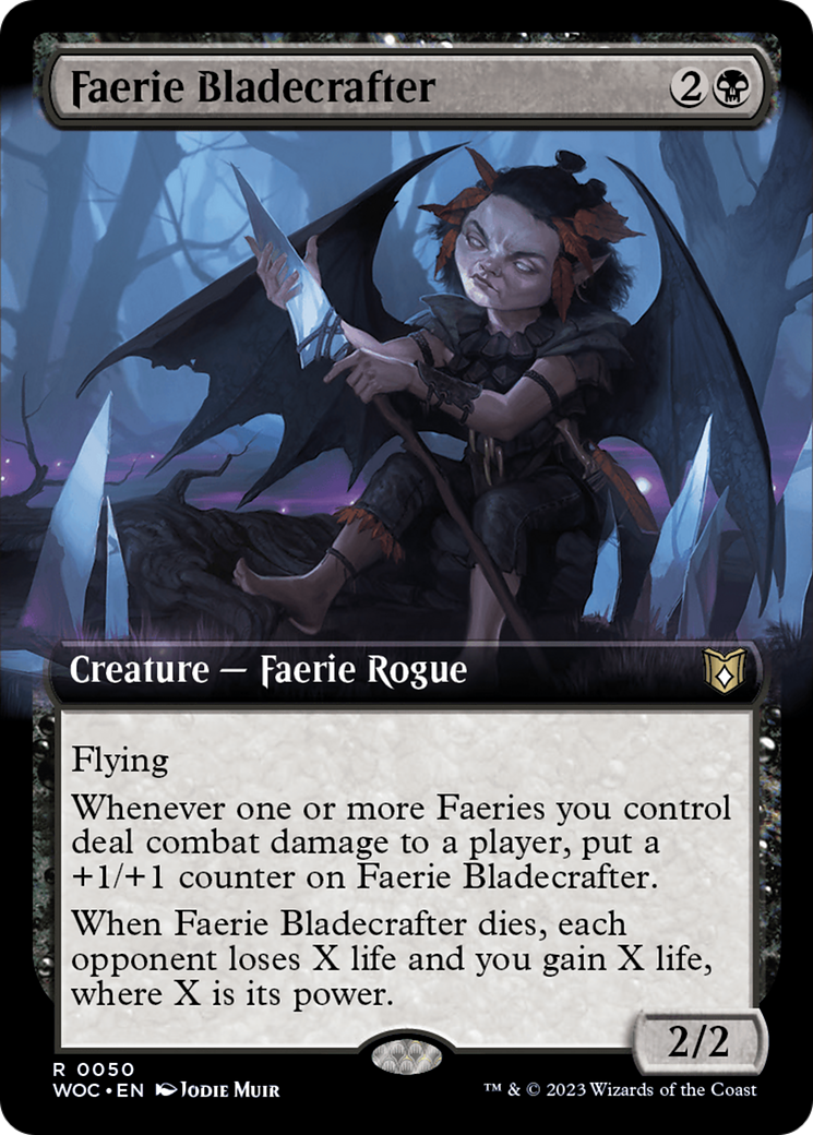 Faerie Bladecrafter (Extended Art) [Wilds of Eldraine Commander] | Total Play