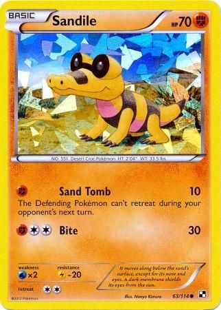 Sandile (63/114) (Cracked Ice Holo) [Black & White: Base Set] | Total Play