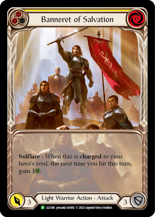 Banneret of Salvation (Extended Art) [LGS180] (Promo)  Rainbow Foil | Total Play