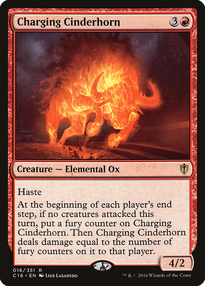 Charging Cinderhorn [Commander 2016] | Total Play