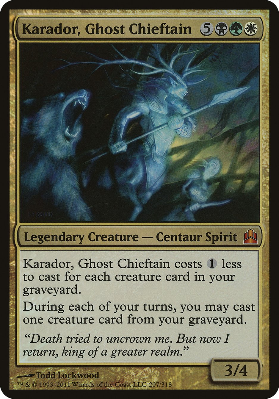 Karador, Ghost Chieftain (Oversized) [Commander 2011 Oversized] | Total Play