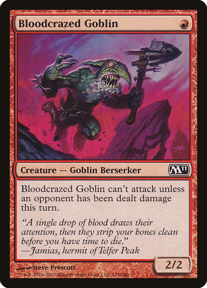 Bloodcrazed Goblin [Magic 2011] | Total Play