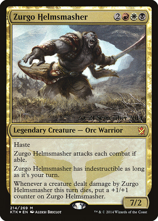 Zurgo Helmsmasher [Khans of Tarkir Prerelease Promos] | Total Play