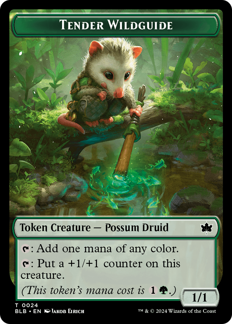 Tender Wildguide Token [Bloomburrow Tokens] | Total Play