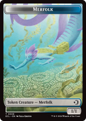Merfolk // Worm Double-Sided Token [Lorwyn Eclipsed Tokens] | Total Play