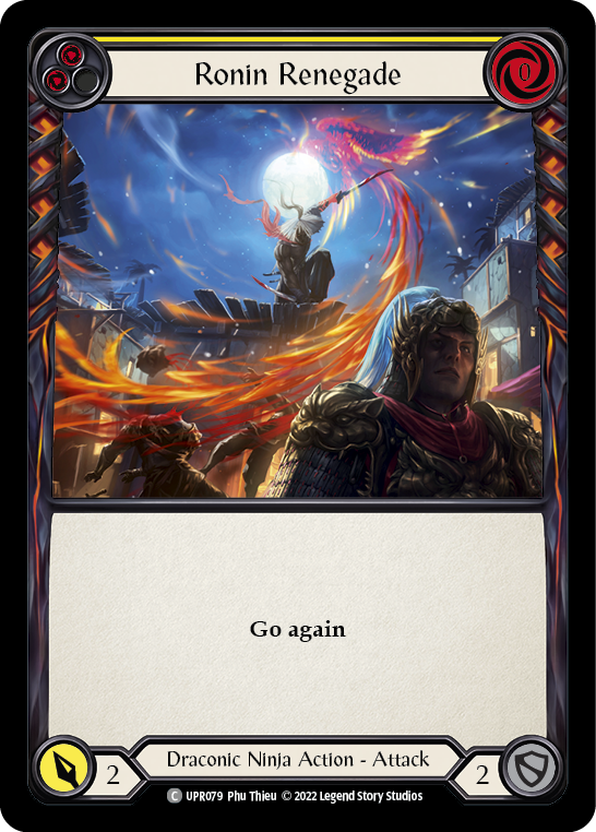 Ronin Renegade (Yellow) [UPR079] (Uprising)  Rainbow Foil | Total Play