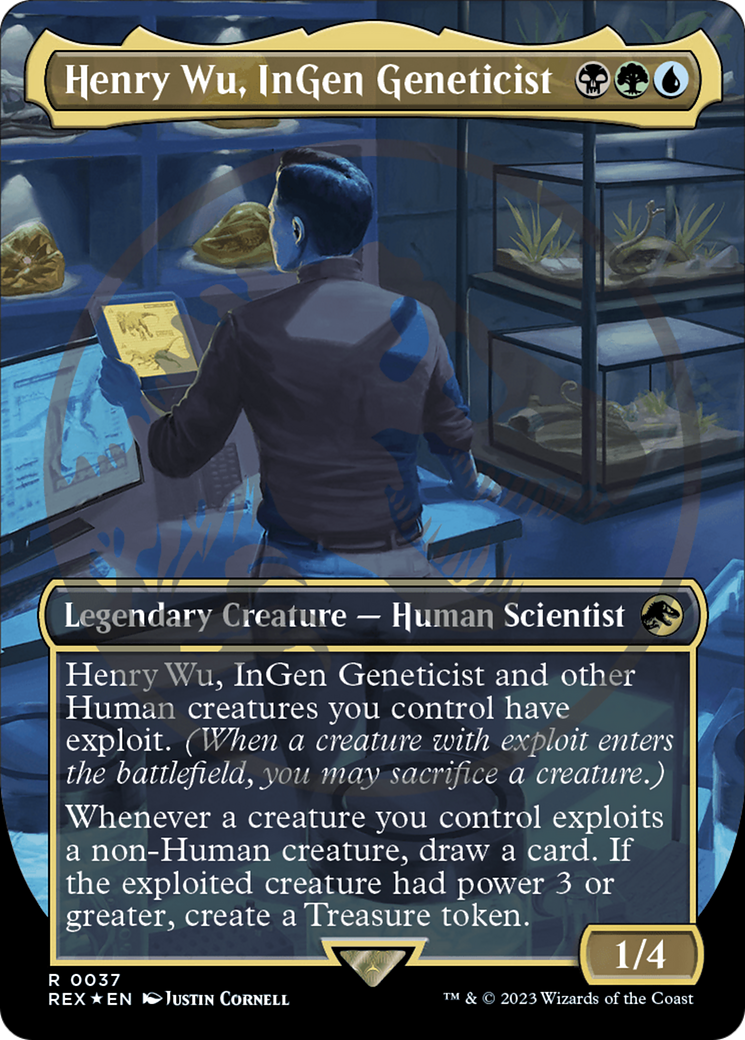 Henry Wu, InGen Geneticist (Emblem) (Borderless) [Jurassic World Collection Tokens] | Total Play