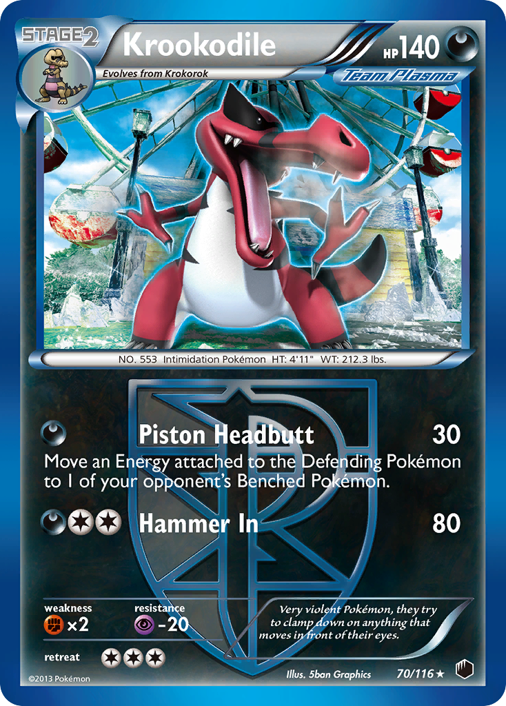Krookodile (70/116) [Black & White: Plasma Freeze] | Total Play