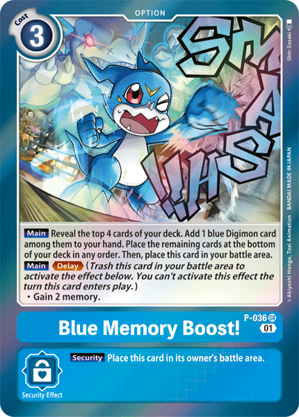 Blue Memory Boost! [P-036] [Promotional Cards] | Total Play
