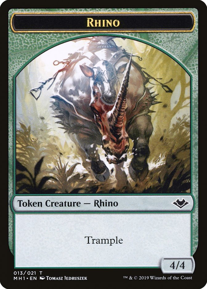Zombie (007) // Rhino (013) Double-Sided Token [Modern Horizons Tokens] | Total Play