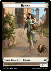 Zombie Knight // Human (6) Double-Sided Token [March of the Machine Commander Tokens] | Total Play
