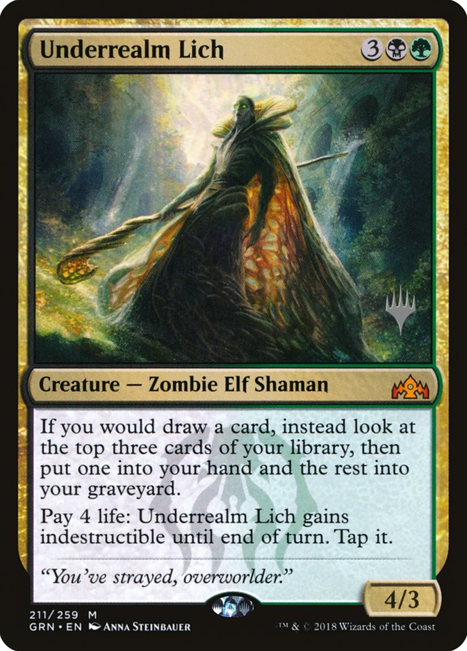 Underrealm Lich (Promo Pack) [Guilds of Ravnica Promos] | Total Play