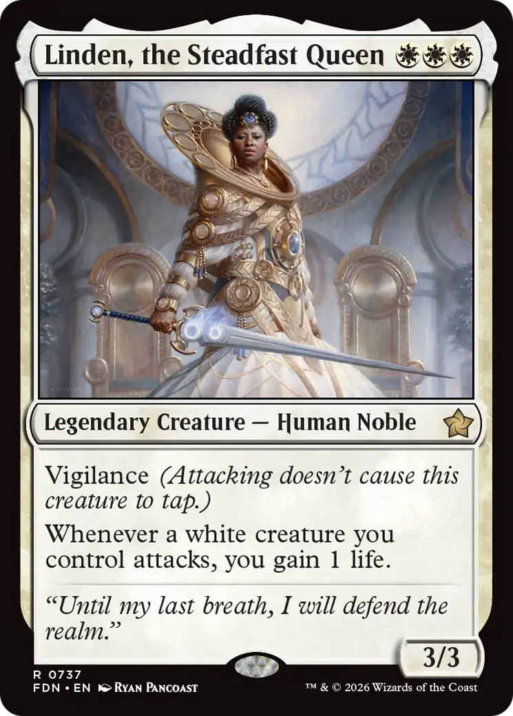Linden, the Steadfast Queen (0737) [Foundations] | Total Play