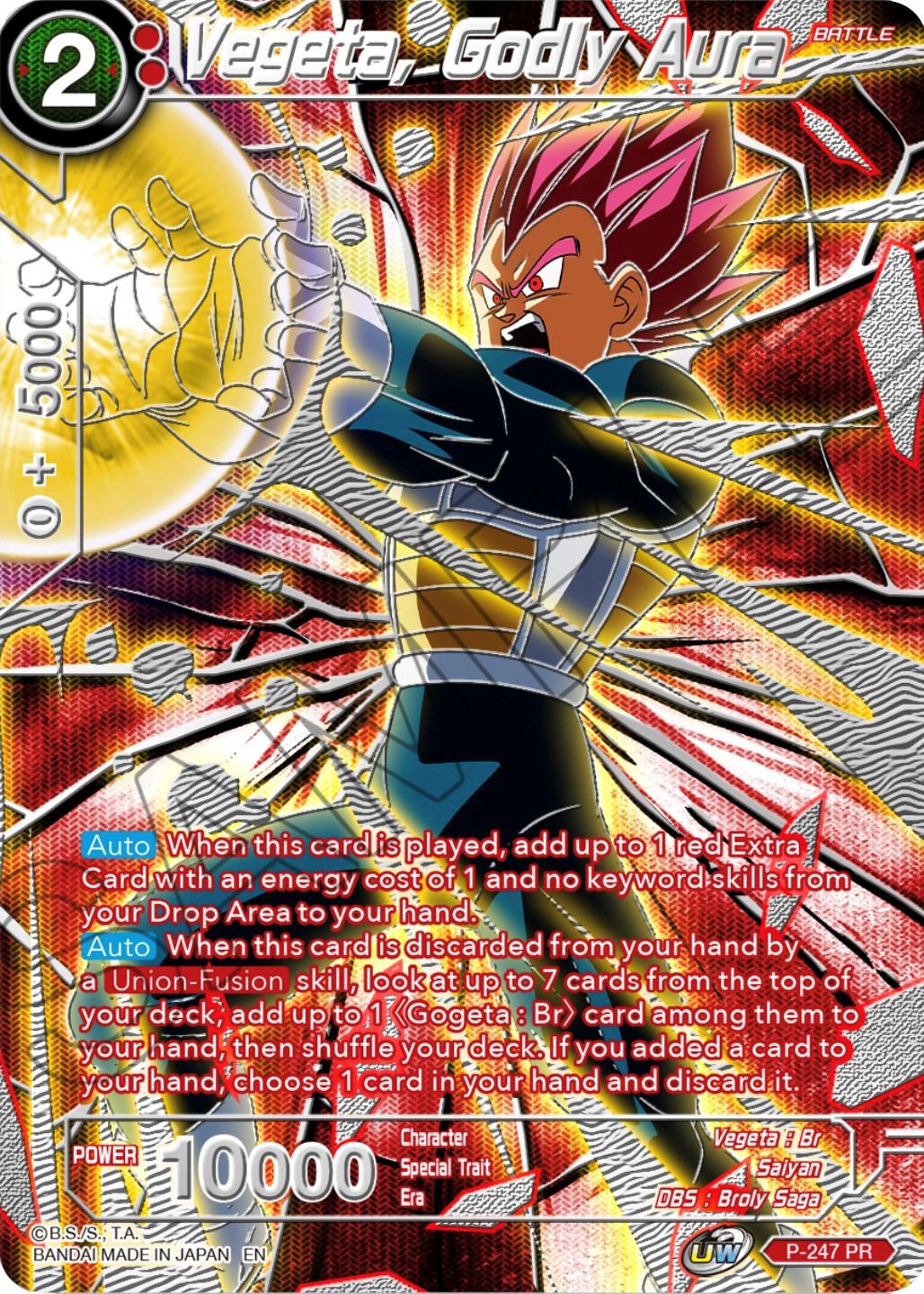 Vegeta, Godly Aura (P-247) [Collector's Selection Vol. 3] | Total Play