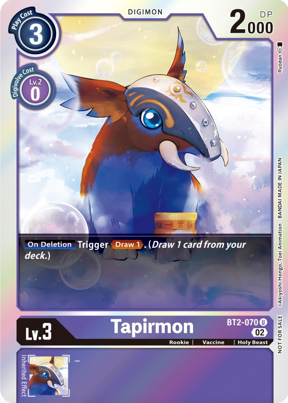 Tapirmon [BT2-070] (Official Tournament Pack Vol.8) [Release Special Booster Promos] | Total Play