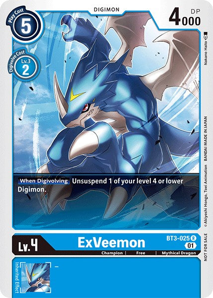 ExVeemon [BT3-025] (Winner Pack Double Diamond) [Release Special Booster Promos] | Total Play