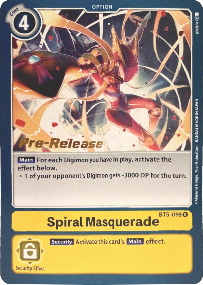 Spiral Masquerade [BT5-099] [Battle of Omni Pre-Release Promos] | Total Play