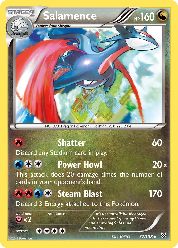 Salamence (57/108) (Theme Deck Exclusive) [XY: Roaring Skies] | Total Play
