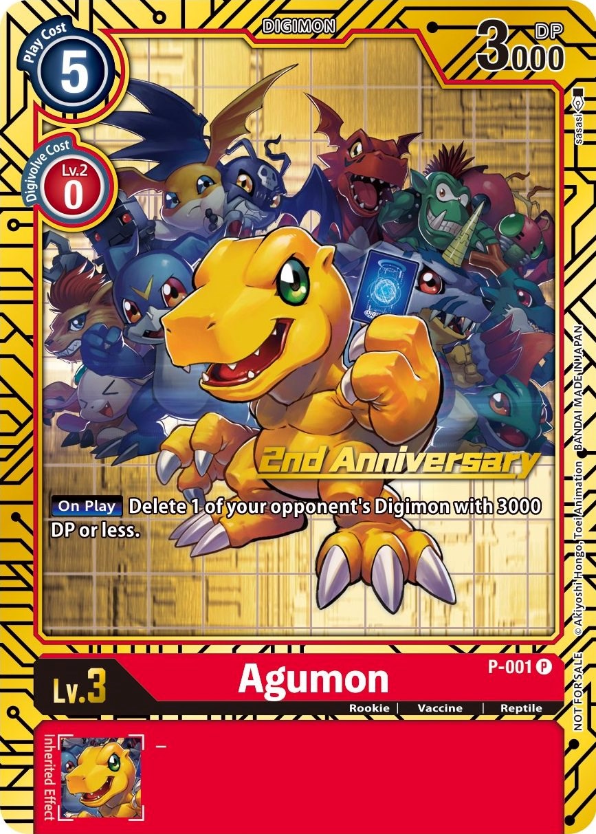 Agumon [P-001] (2nd Anniversary Card Set) [Promotional Cards] | Total Play