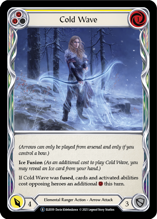 Cold Wave (Yellow) [U-ELE039] (Tales of Aria Unlimited)  Unlimited Rainbow Foil | Total Play