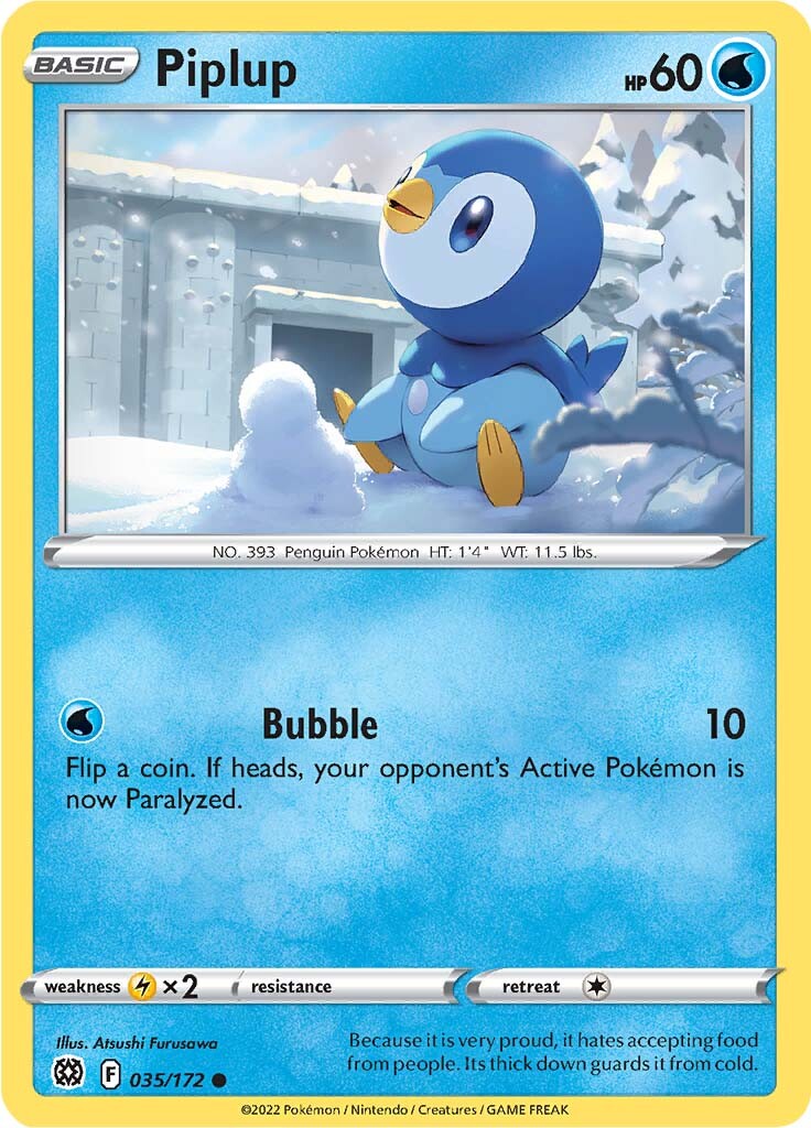 Piplup (035/172) [Sword & Shield: Brilliant Stars] | Total Play
