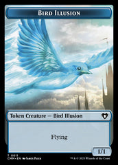 Treasure // Bird Illusion Double-Sided Token [Commander Masters Tokens] | Total Play