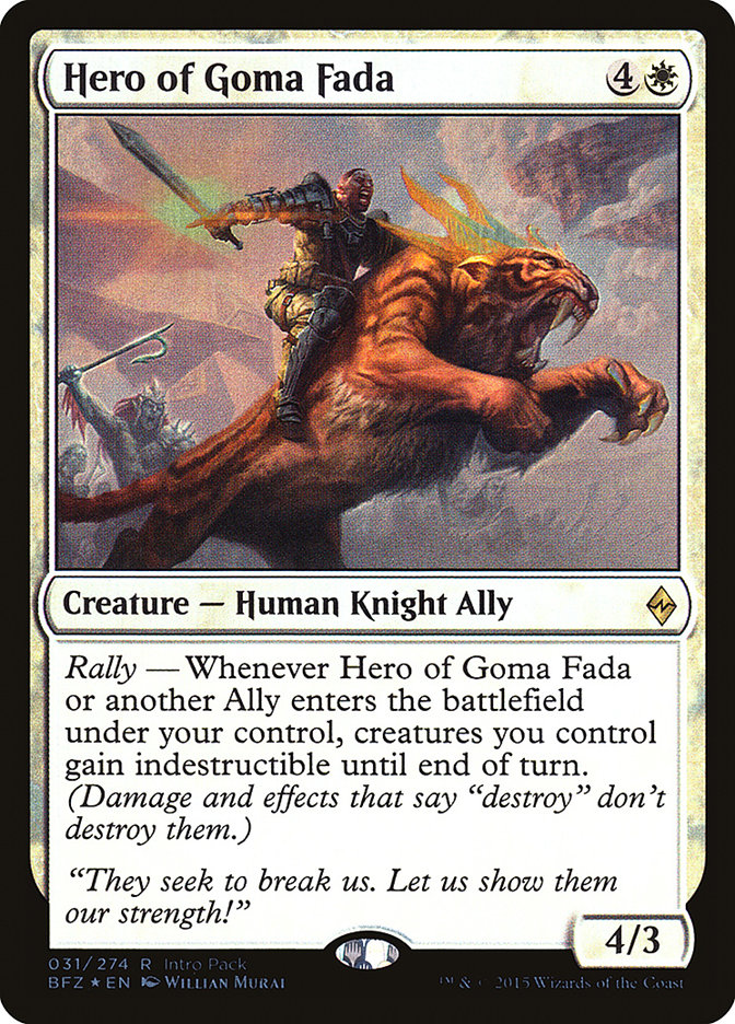 Hero of Goma Fada (Intro Pack) [Battle for Zendikar Promos] | Total Play