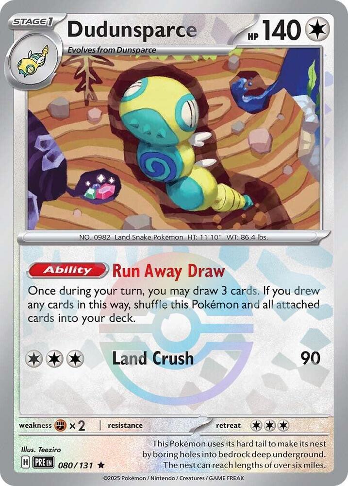 Dudunsparce (080/131) (Poke Ball Pattern) [Scarlet & Violet: Prismatic Evolutions] | Total Play