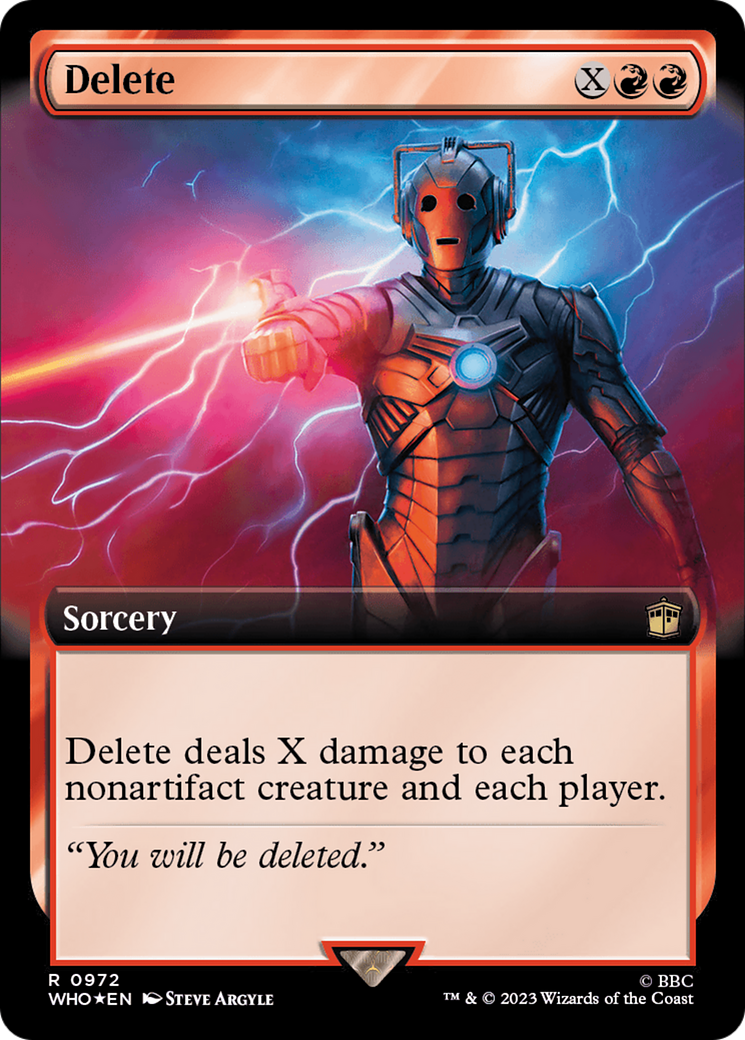 Delete (Extended Art) (Surge Foil) [Doctor Who] | Total Play