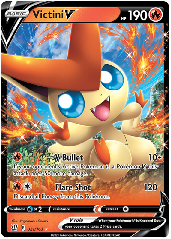 Victini V (021/163) [Sword & Shield: Battle Styles] | Total Play