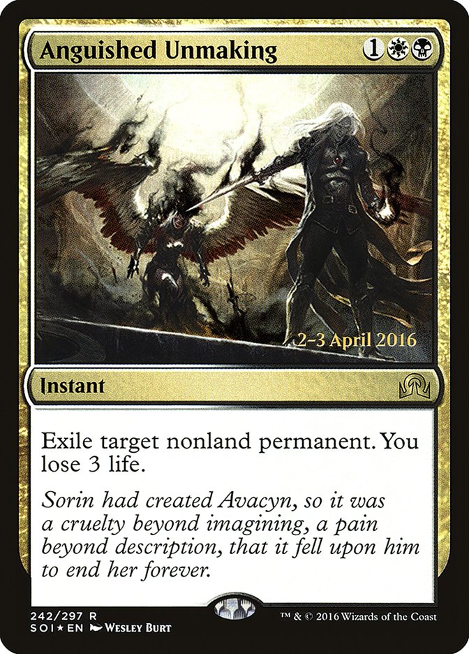 Anguished Unmaking [Shadows over Innistrad Prerelease Promos] | Total Play