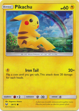 Pikachu (28/73) (Cracked Ice Holo) [Miscellaneous Cards] | Total Play