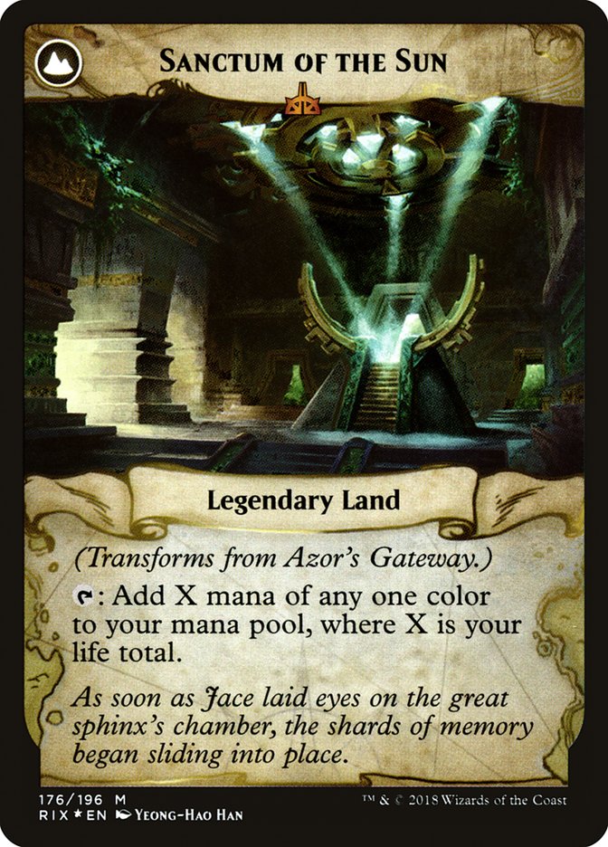Azor's Gateway // Sanctum of the Sun [Rivals of Ixalan Prerelease Promos] | Total Play