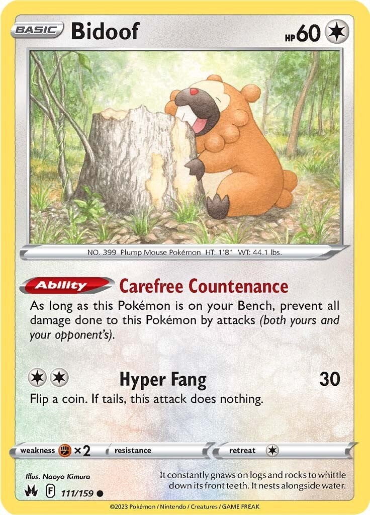 Bidoof (111/159) [Sword & Shield: Crown Zenith] | Total Play