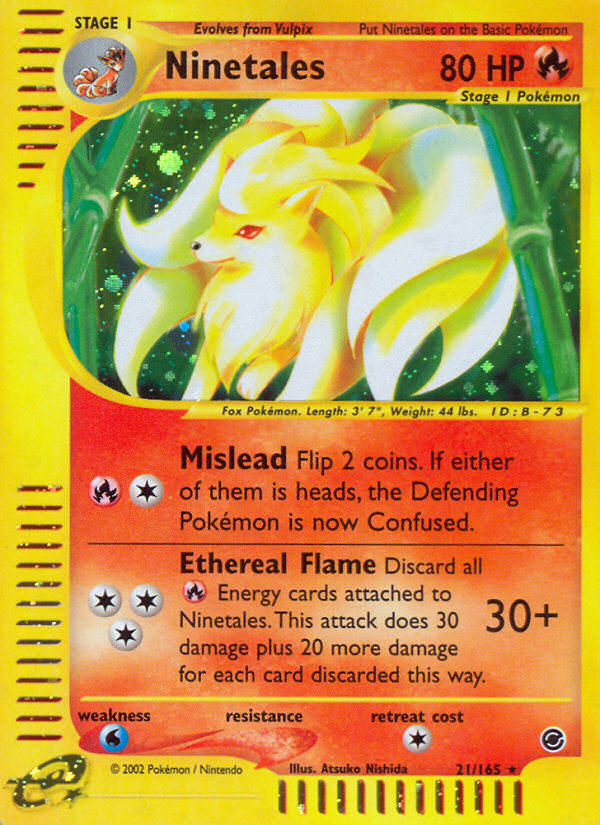 Ninetales (21/165) [Expedition: Base Set] | Total Play